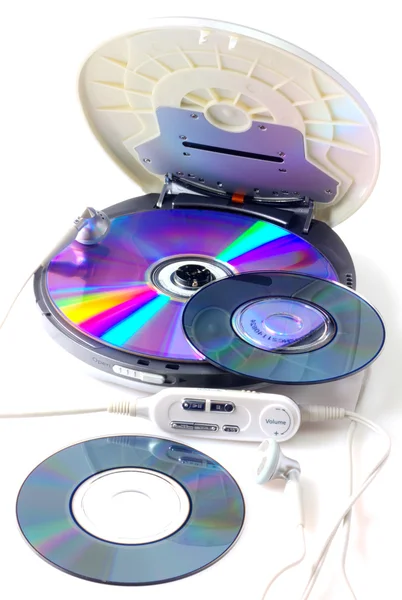 Bärbar CD-audio spelare isolerad — Stockfoto