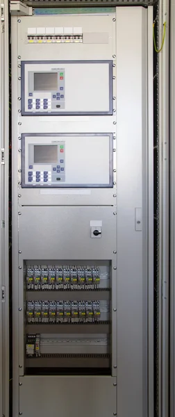 Command panel in modern electrical substation — Stock Photo, Image