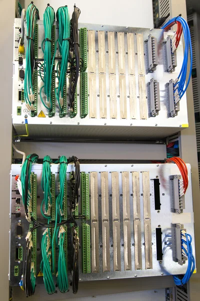 Panel de control con dispositivos de protección contra relés — Foto de Stock