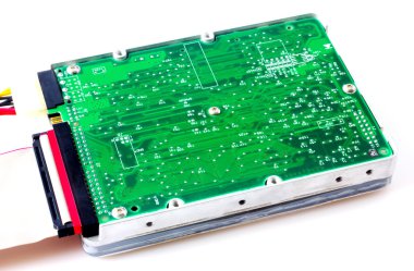 sabit disk sürücüsü üzerinde beyaz izole
