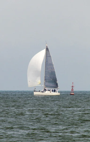 Zeilboten in de zee — Stockfoto