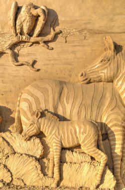 BURGAS, BULGARIA - OCTOBER 04: Sand sculpture in Burgas Sand Sculptures Festival on OCTOBER 04, 2015 in Burgas, Bulgaria
