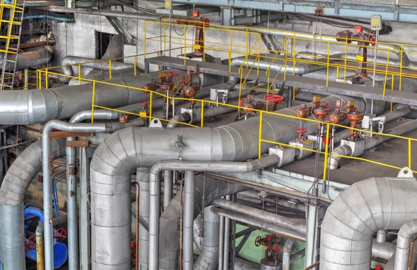 Machine room in thermal power plant — Stock Photo, Image