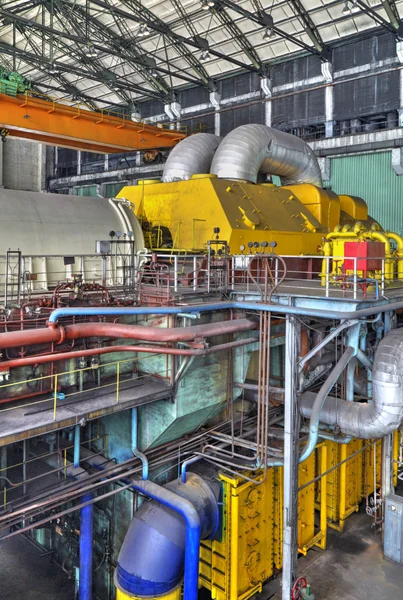 Machine room in thermal power plant — Stock Photo, Image