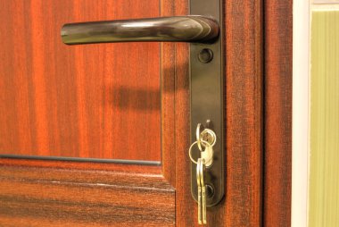 Modern ahşap kapı kolu