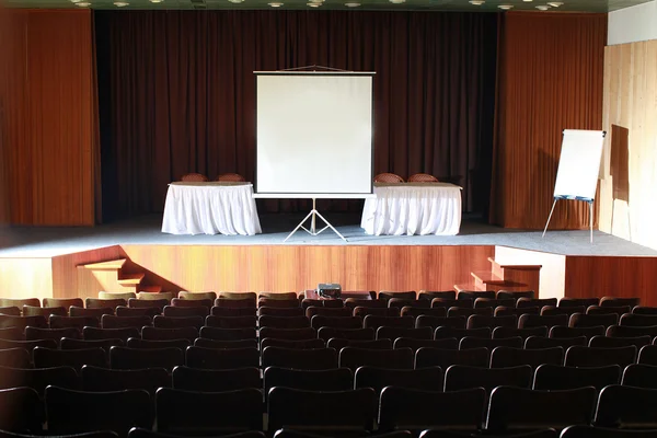 Empty cinema or theater with projection screen — Stock Photo, Image