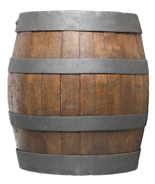 Wood barrel on white background Stock Image