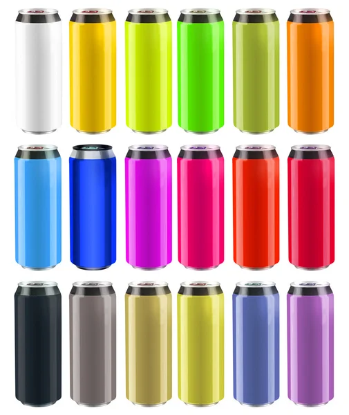 カタログとしてさまざまな色の缶 — ストック写真