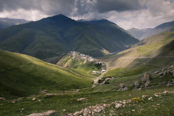 Xinaliq güzel mountines town Azerbaycan adlı — Stok fotoğraf