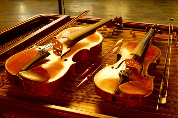 Dwa skrzypce instrumentu — Zdjęcie stockowe