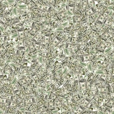 100 dolarlık banknot. Düşen para beyaz arka planda izole edilmiş. Amerikan parası