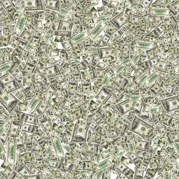 Póquer Imprime Nos Dólares Dinheiro Americano Isolado Dinheiro Branco Voando — Fotografia de Stock