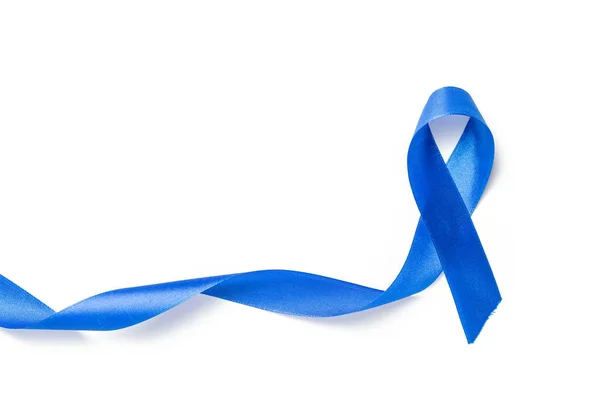 Awareness Dark Blue Ribbon Isolated on White Background, Navy Blue