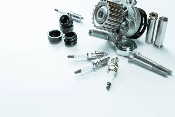 Construcción Autos Conjunto Pieza Coche Metal Nuevo Repuesto Mecánico Motor —  Fotos de Stock