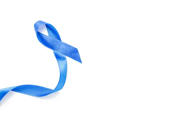 Fita Azul Consciência Saúde Dos Homens Novembro Com Fita Azul — Fotografia de Stock