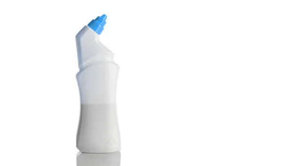 Flacone Gel Plastica Trasparente Bianca Shampoo Sapone Cosmetici Minerali Isolati — Foto Stock