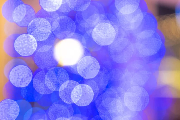 Bokeh Sfondo Blu Brillantini Luci Astratte Sfocatura Festiva Sfocato Sfondo — Foto Stock