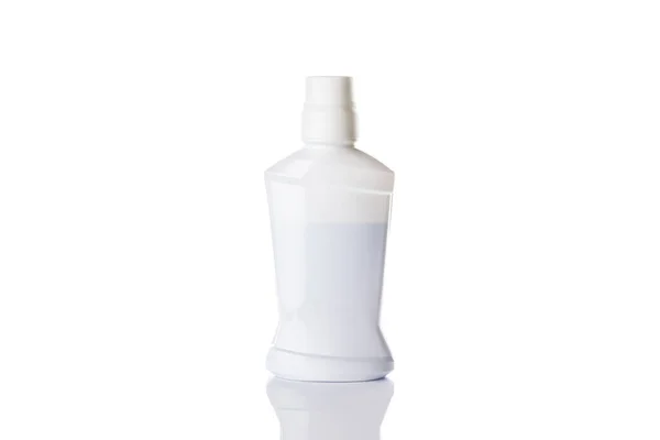 Plastic Fles Heldere Water Shampoo Blanco Dop Geïsoleerd Wit Minerale — Stockfoto