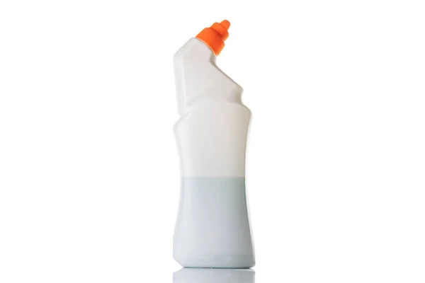 Butelka Żelowa Przezroczysty Plastikowy Ślepak Mydła Kosmetyku Mineralnego Izolowanego Biało — Zdjęcie stockowe