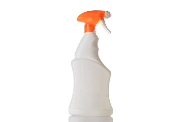 肥皂洗发水和矿物化妆品用空白瓶 清洁的塑料帽 用于清洁剂凝胶或水隔离在白色 透明背景 — 图库照片