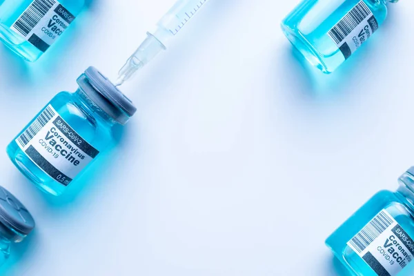 Хвороба Спалахнула Медичний Шприц Голкою Захисту Вірусу Грипу Коронавірусу Вакцина — стокове фото