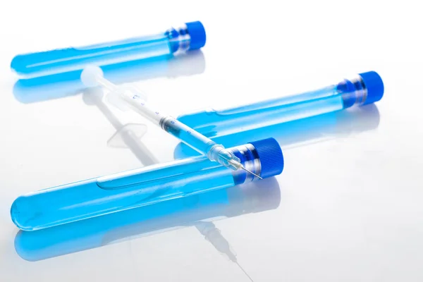 Disease Outbreak Medical Syringe Needle Protection Flu Virus Coronavirus Covid — Stock Photo, Image