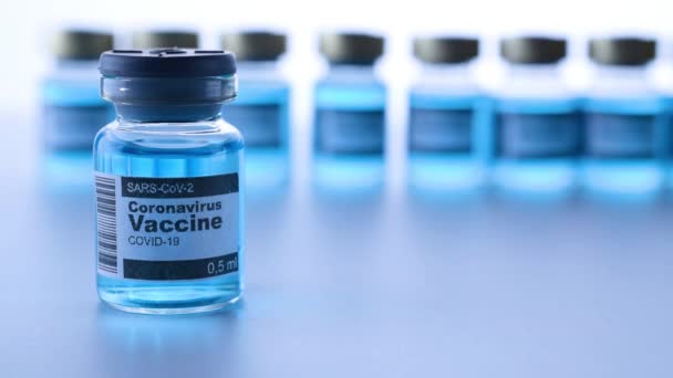 Hastalık Salgını Grip Virüsünü Koronavirüsü Korumak Için Iğneli Tıbbi Şırınga — Stok video