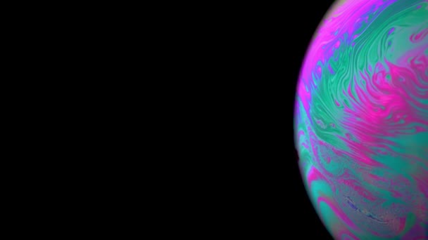 Burbujas Coloridas Globo Planeta Tierra Galaxia Universo Espacio Con Sol — Vídeos de Stock