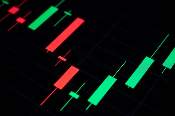 Befektetési Koncepció Pénzügyi Diagram Állomány Adatok Üzleti Háttér Digitális Képernyőn — Stock Fotó