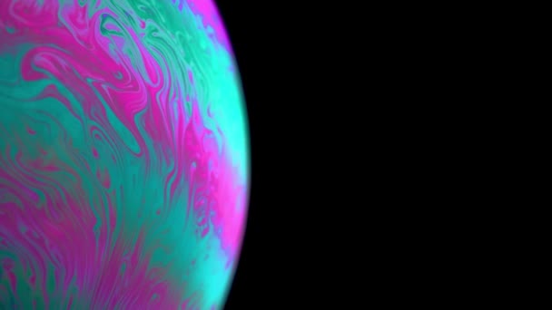 Soap Bubble Abstract Galaxy Background Globe Planet Earth Universe Space — Stock Video