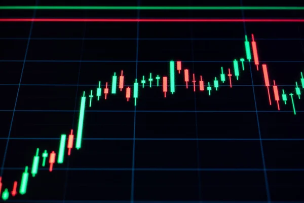 График Фондового Рынка Графика Роста Финансового Рынка Планшетном Экране Финансовая — стоковое фото