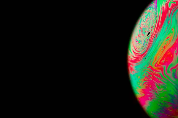 Seifenblase Abstrakter Galaxienhintergrund Mit Globus Planet Erde Universum Raum Mit — Stockfoto