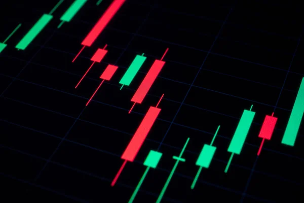 Grafico Economico Grafico Finanziario Dati Analisi Delle Scorte Background Aziendale — Foto Stock