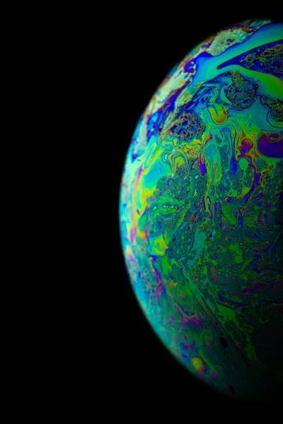 Uzay Nasa Galaksi Evrenindeki Dünya Gezegeninin Kara Arka Planında Soyut — Stok fotoğraf
