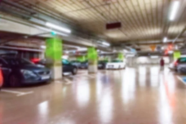 Автомобили Парковке Размыты Parking Space Underground City Garage Пустой Дорожный — стоковое фото