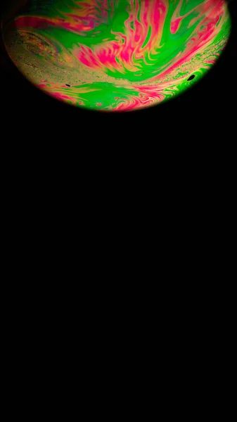 バブル抽象 太陽を背景にした銀河宇宙空間の中の惑星地球 小惑星 ファンタジー銀河の隕石 — ストック写真