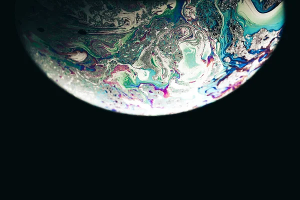 Färgglada Bubblor Globen Planeten Jorden Galaxen Universum Utrymme Med Abstrakt — Stockfoto