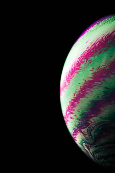 Färgglada Bubblor Abstrakt Galax Bakgrund Med Jordklotet Planeten Jorden Universum — Stockfoto