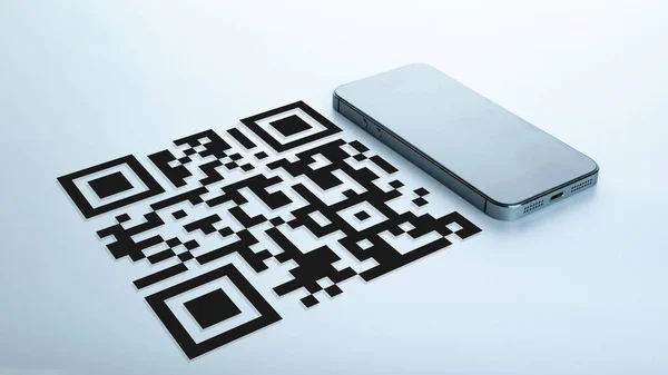 Pague Código Tela Smartphone Móvel Para Pagamento Pagamento Online Digitalizar — Fotografia de Stock