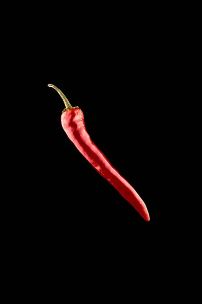 Röd Varm Paprika Kryddig Chile Cayennepeppar Isolerad Röd Varm Chili — Stockfoto