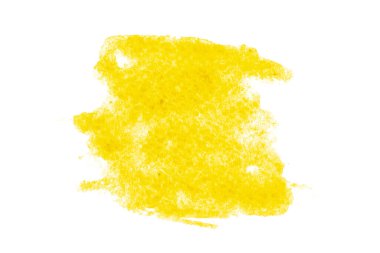 Suluboya dokusu. Su rengi kağıdına izole edilmiş soyut suluboya boya deseni. Fırça tasarımı için mürekkep lekesi. Sarı sanat duvar kağıdı grunge efekti