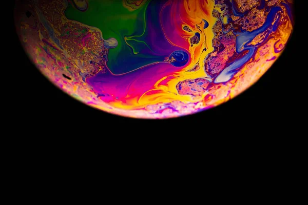 Couleur Bulle Globe Planète Terre Dans Espace Univers Galactique Avec — Photo