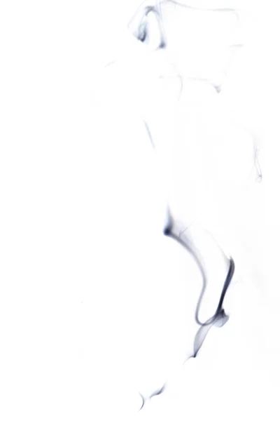 Дим Гарячий Розмита Хмара Туману Чорний Природний Дим Ізольований Білому — стокове фото