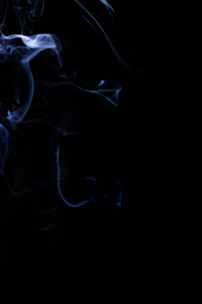 Vapor line. White smoke, Blur abstract fog or steam mist cloud isolated on black background. For warm hot food, boil water smoke concepts