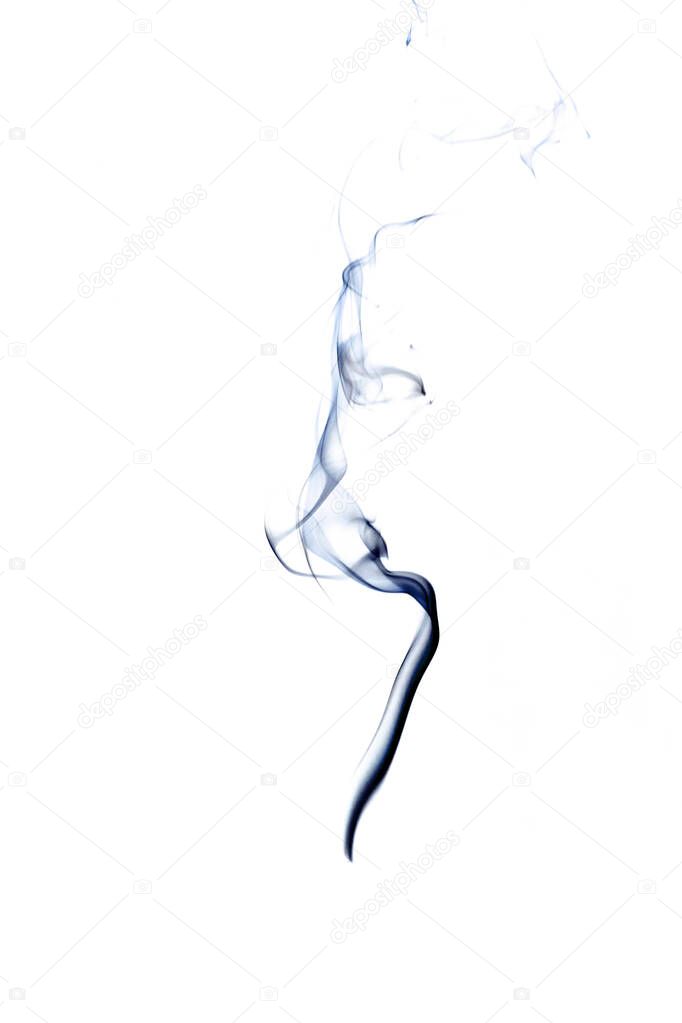 Vapor line. black smoke, Blur abstract fog or steam mist cloud isolated on white background. For warm hot food, boil water smoke concepts