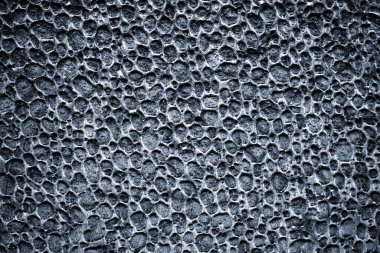 Siyah köpük dokusu. Gri köpük ya da beyaz plastik polistiren deseni. Arka plan için gri duvar. Kopyalama alanı ile mükemmel arkaplan