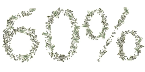 Sinal Dólar Dinheiro Americano Número Dinheiro Fundo Branco Conta Nossa — Fotografia de Stock