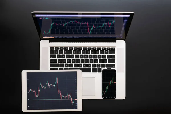 Analýza Dat Finanční Aplikace Pro Statistiku Prodeje Nákupu Analýzy Ziskových — Stock fotografie