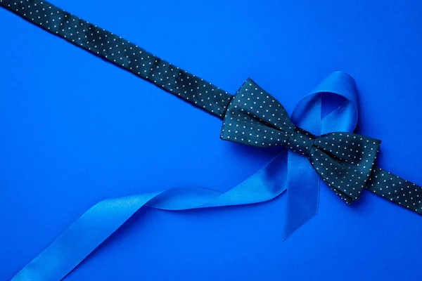 Ribbon Cancer Awareness Prostate Cancer Men Health November Blue Ribbon — Stock Photo, Image