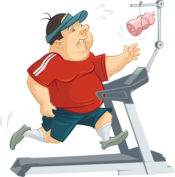 Running fat — Stock Vector